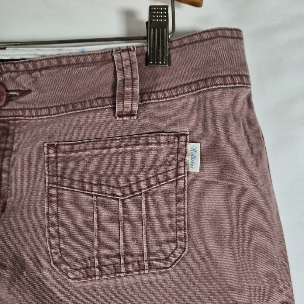 2000s Low Rise Hollister Women's Pink Bootcut Pants Size 11 - Picture 10 of 16